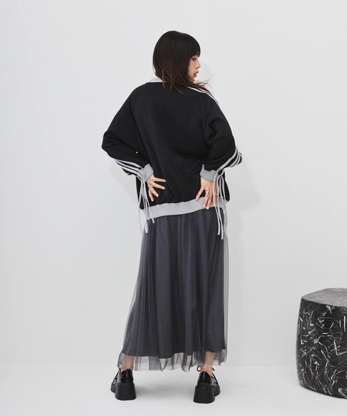 DIP IN CHOCOLATE ジャージ 袖リボン トラックジャケット「DIP IN