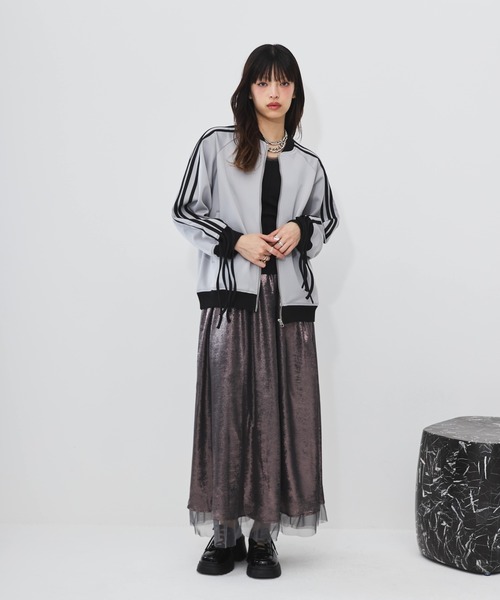 DIP IN CHOCOLATE ジャージ 袖リボン トラックジャケット「DIP IN