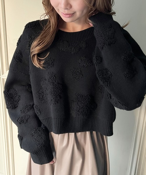 「JUNOAH」 長袖ニット MEDIUM グリーン レディース_画像5