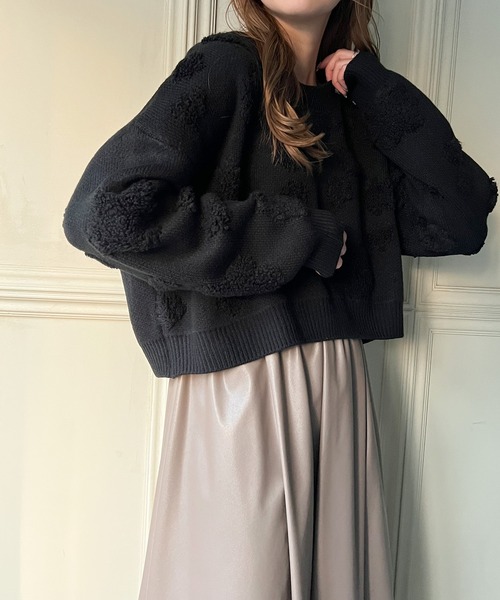 「JUNOAH」 長袖ニット MEDIUM グリーン レディース_画像6