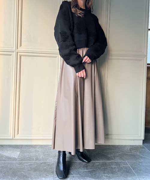 「JUNOAH」 長袖ニット MEDIUM グリーン レディース_画像8