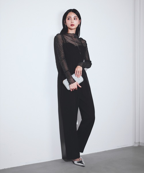 darial パンツドレス　Lサイズ　結婚式　2次会　同窓会 darial（ダリアル） パンツドレス 「darial」2way lame set up 2点