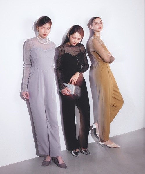 darial パンツドレス 「darial」2way lame set up 2点セット 2way ラメ