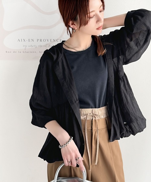 classicalelf（クラシカルエルフ） ブラウス シャツ 抜け感シアーで 