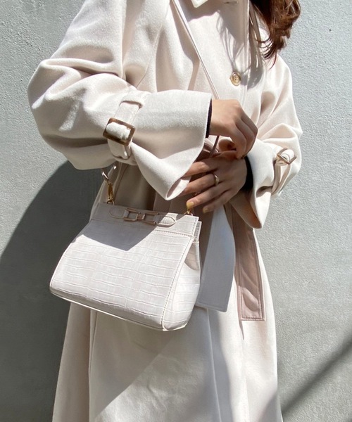 [one after another NICE CLAUP] пальто с отложным воротником LARGE черный женский 