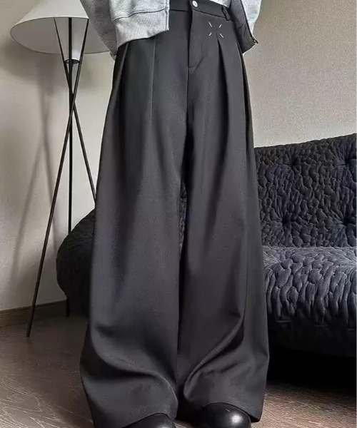 SEN TOKYO パンツ ドレープワイドレッグパンツ レディース