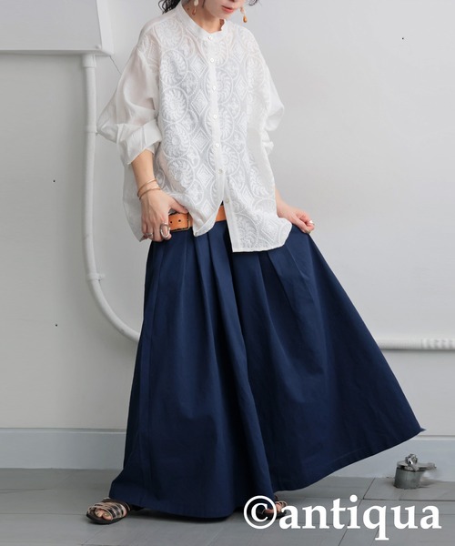 antiqua スカート リネンフレアスカート : ZOZOTOWN Yahoo!店