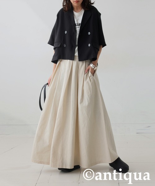 antiqua スカート リネンフレアスカート : ZOZOTOWN Yahoo!店