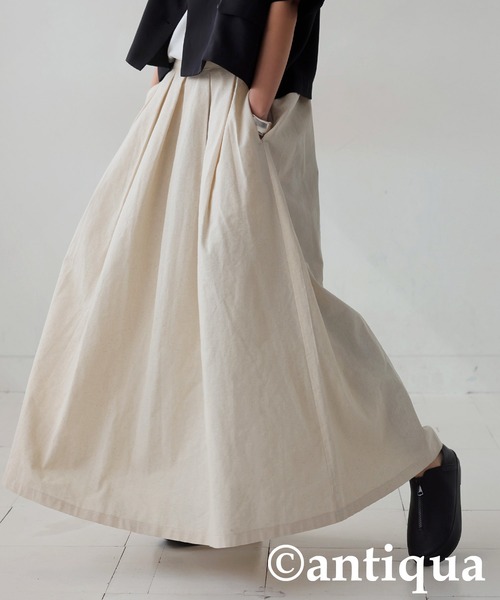 antiqua スカート リネンフレアスカート : ZOZOTOWN Yahoo!店