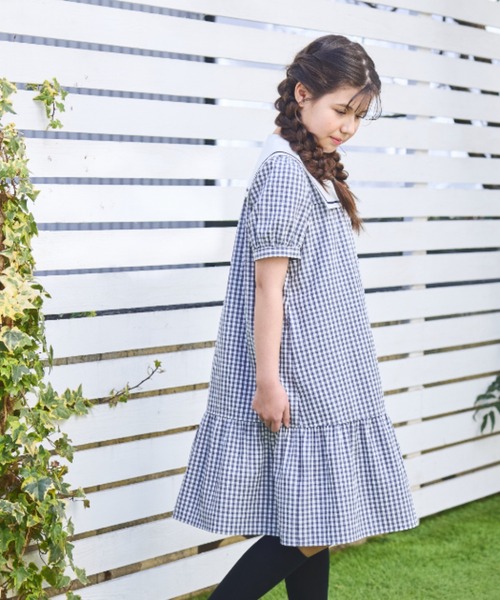 ワンピース 「キッズ/ジュニア」ビックカラーギンガムチェックワンピース キッズ 子供服 女の子 | CHOPIN | 06