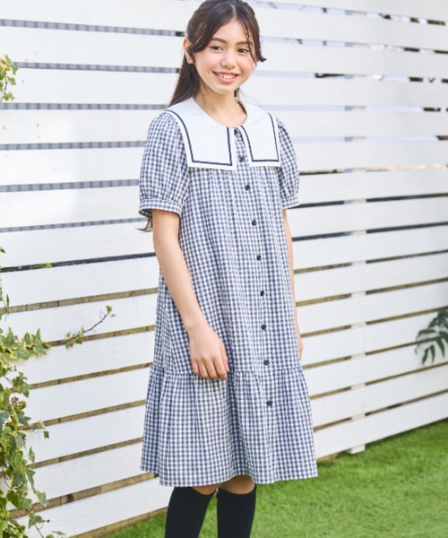 ワンピース 「キッズ/ジュニア」ビックカラーギンガムチェックワンピース キッズ 子供服 女の子 | CHOPIN | 11