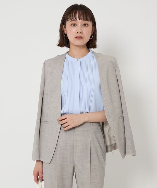 【24SS】green label relaxing洗えるピコピンタックブラウス 24SS】green label relaxing洗えるピコピンタックブラウス