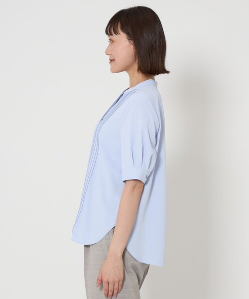 【24SS】green label relaxing洗えるピコピンタックブラウス 24SS】green label relaxing洗えるピコピンタックブラウス