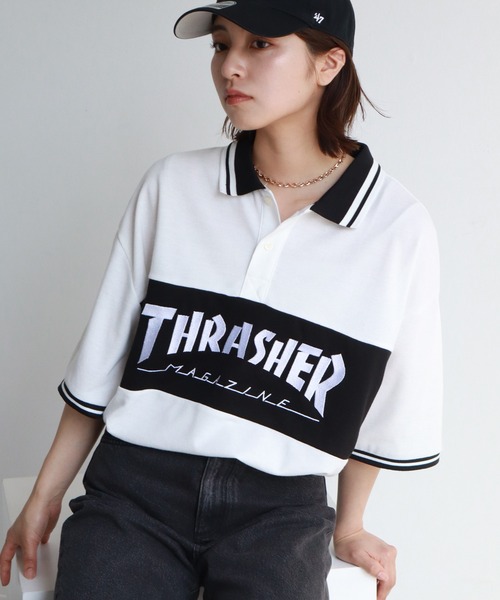 THRASHER（スラッシャー） ポロシャツ 「THRASHER/スラッシャー」ロゴ