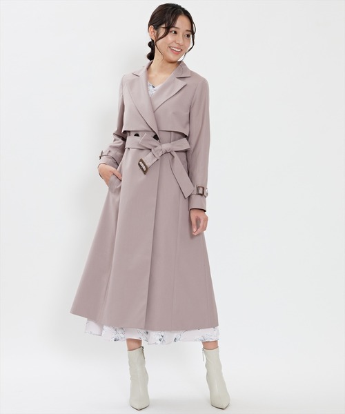 「SWINGLE」 トレンチコート SMALL ベージュ レディース_画像2