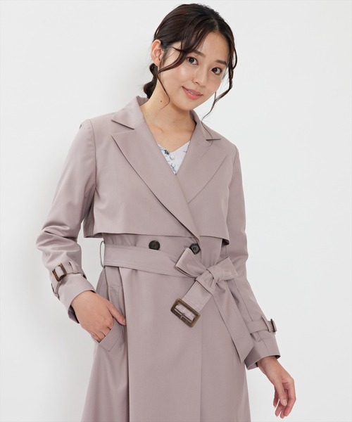 「SWINGLE」 トレンチコート SMALL ベージュ レディース_画像5