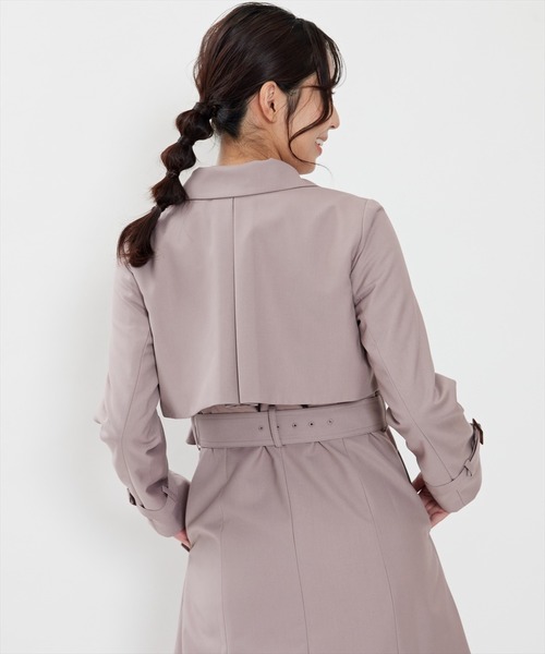 「SWINGLE」 トレンチコート SMALL ベージュ レディース_画像6