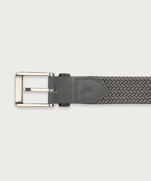 ⭐️売切御免⭐️RALPH LAUREN シルバーバックル　本革　メッシュベルト POLO RALPH LAUREN ベルト ゴムメッシュ 32mm カジュアルベルト