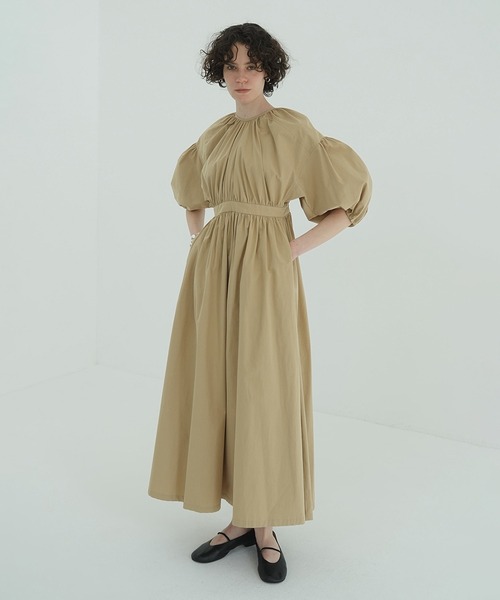 【美品】クラネ BACK SCHOEN GATHER ONEPIECE CLANE（クラネ） ワンピース BACK SCHOEN GATHER ONEPIECE : ZOZOTOWN