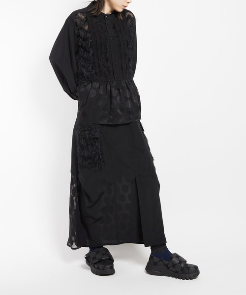 gomme（ゴム） スカート ブラックライン スリットスカート : ZOZOTOWN