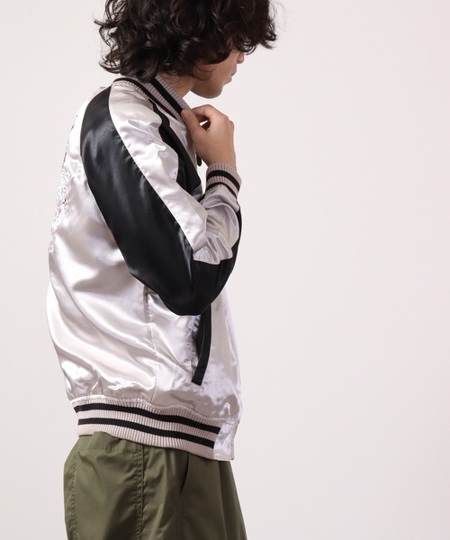 Ace 「ACE」 スカジャン L シルバー メンズ : ZOZOTOWN Yahoo!店