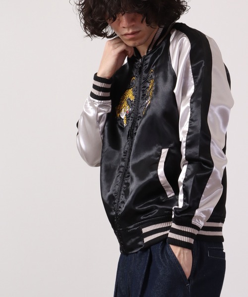 Ace 「ACE」 スカジャン L シルバー メンズ : ZOZOTOWN Yahoo!店