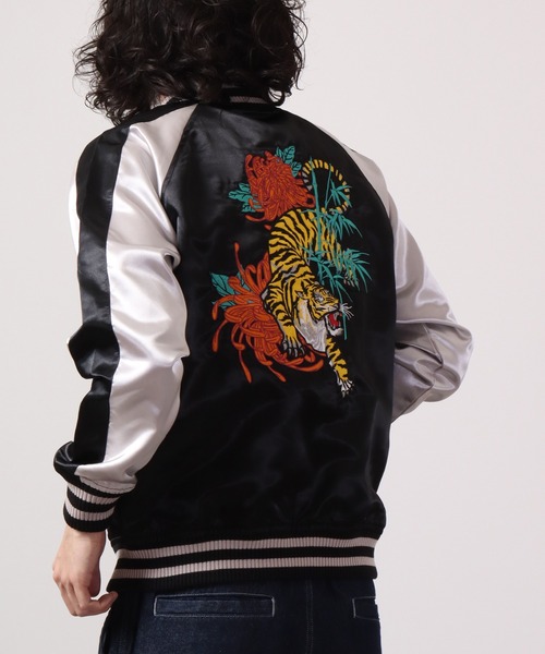 DIESEL シルバー スカジャン DIESEL ディーゼル スカジャン ブルゾン 00SIQ8 0TASX J-CRUST