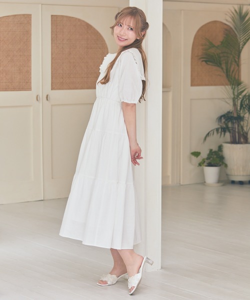 Areeam（アリーム） ワンピース スクエアカラーティアードワンピース