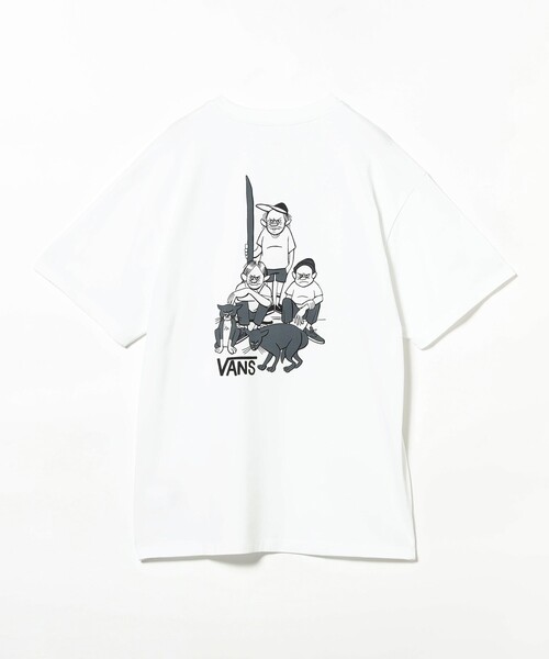 VANS ゲザゲザのSK8 Tシャツ ホワイト VANS ゲザゲザのSK8 Tシャツ ホワイト スケートボード