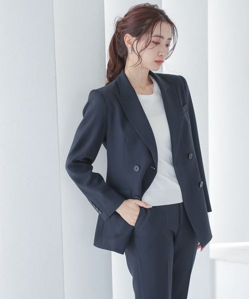 DRESS PLUS パンツスーツ DRESS+ 「DRESS PLUS」 パンツスーツ - ネイビー レディース