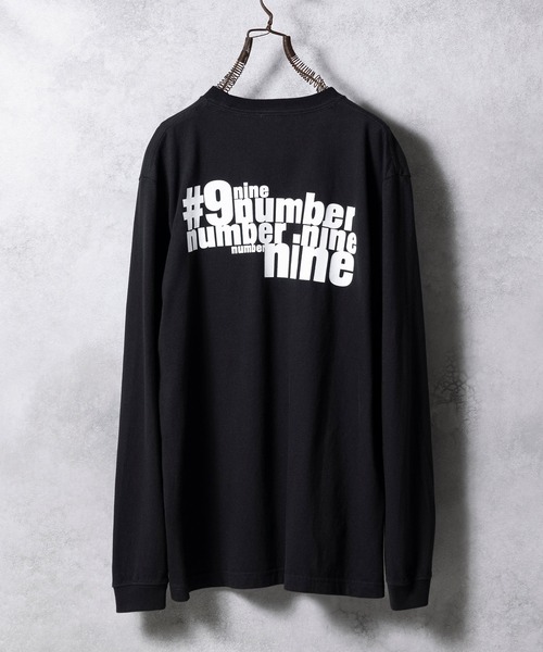 NUMBER (N)INE 長袖カットソー ブラック NUMBER (N)INE 「NUMBER (N)INE」 長袖Tシャツ 4 ブラック
