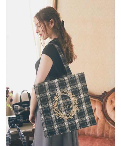 Maison de FLEUR ネイビー トートバッグ Maison de FLEUR 「Maison FLEUR」 トートバッグ FREE ネイビー