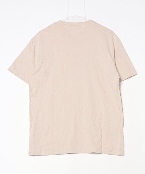 「TOMMY JEANS」 刺繍半袖Tシャツ M ベージュ メンズ