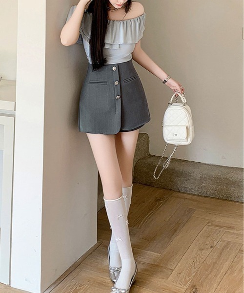 スカート フロントボタン ミニ パンツ : ZOZOTOWN Yahoo!店 - 通販