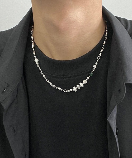 NO WAY ネックレス /ストーン付きチェーンネックレス(LEY) レディース 