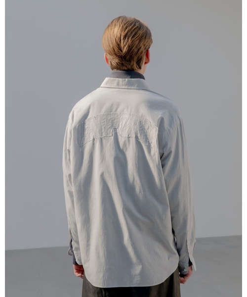 uniform experiment シャツ CUT-OUT LOGO STRIPE SHIRT メンズ