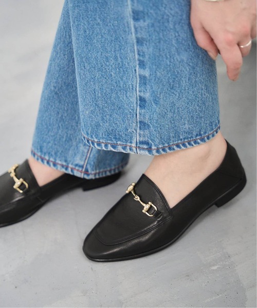 人気 美品✨ルタロングリーズ【23.5】バブーシュ ビットローファー レザー Le Talon - 【未使用】ルタロングリーズ レザービットバブーシュ