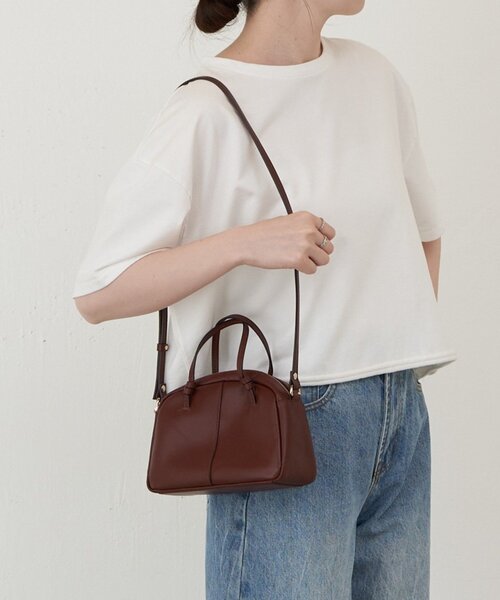 russet ボストンバッグ レザー2WAYミニボストンバッグ