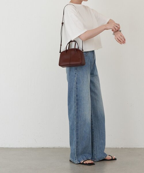 russet 2wayミニボストンバッグ ブラック russet ボストンバッグ レザー2WAYミニボストンバッグ