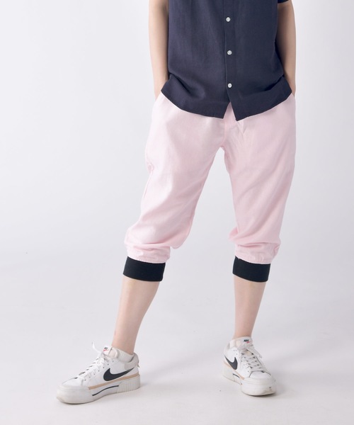 Relation パンツ リネンクロップドパンツ メンズ レディース