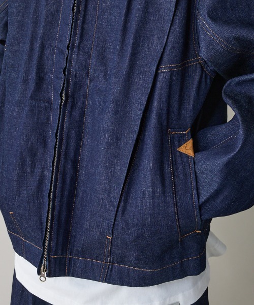 rehacer（レアセル） デニムジャケット gジャン : Tuck Volume Denim