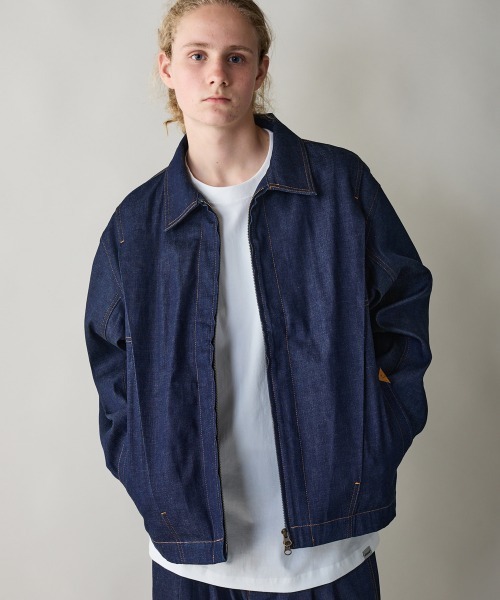 rehacer（レアセル） デニムジャケット gジャン : Tuck Volume Denim