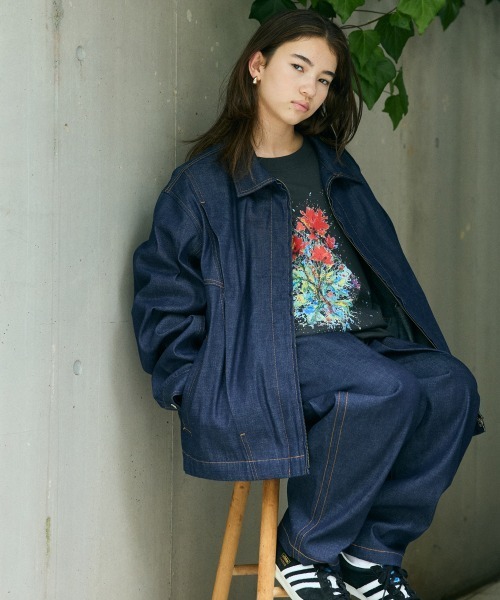 rehacer（レアセル） デニムジャケット gジャン : Tuck Volume Denim