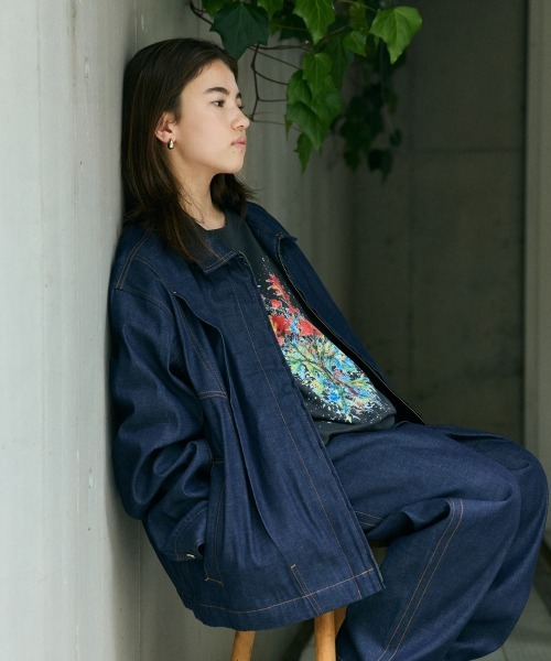 rehacer（レアセル） デニムジャケット gジャン : Tuck Volume Denim