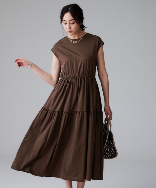UNTITLED 洗える　ティアードワンピース　L 定価：26400円 UNTITLED ワンピース 「ティアード/洗える/夏ワンピ」コットン