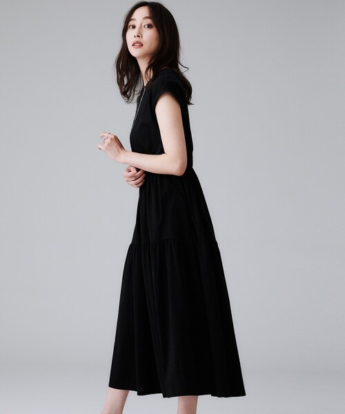 UNTITLED 洗える　ティアードワンピース　L 定価：26400円 UNTITLED ワンピース 「ティアード/洗える/夏ワンピ」コットン