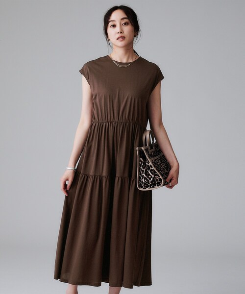UNTITLED（アンタイトル） ワンピース 「ティアード/洗える」コットン