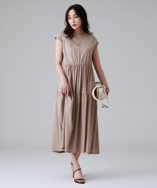 近年【美品✨】アンタイトル　ノースリーブロングワンピース ティアード 2XL ノースリーブティアードワンピース 通販【ニッセン】