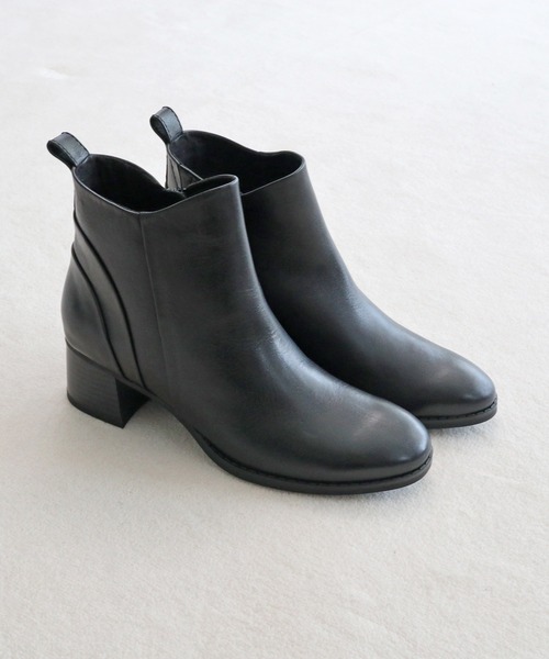 MODE KAORI（モードカオリ） ブーツ 「本革」カーブパターンショート