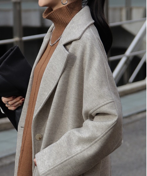 HUG.U（ハグユー） チェスターコート FREE アッシュブラウン